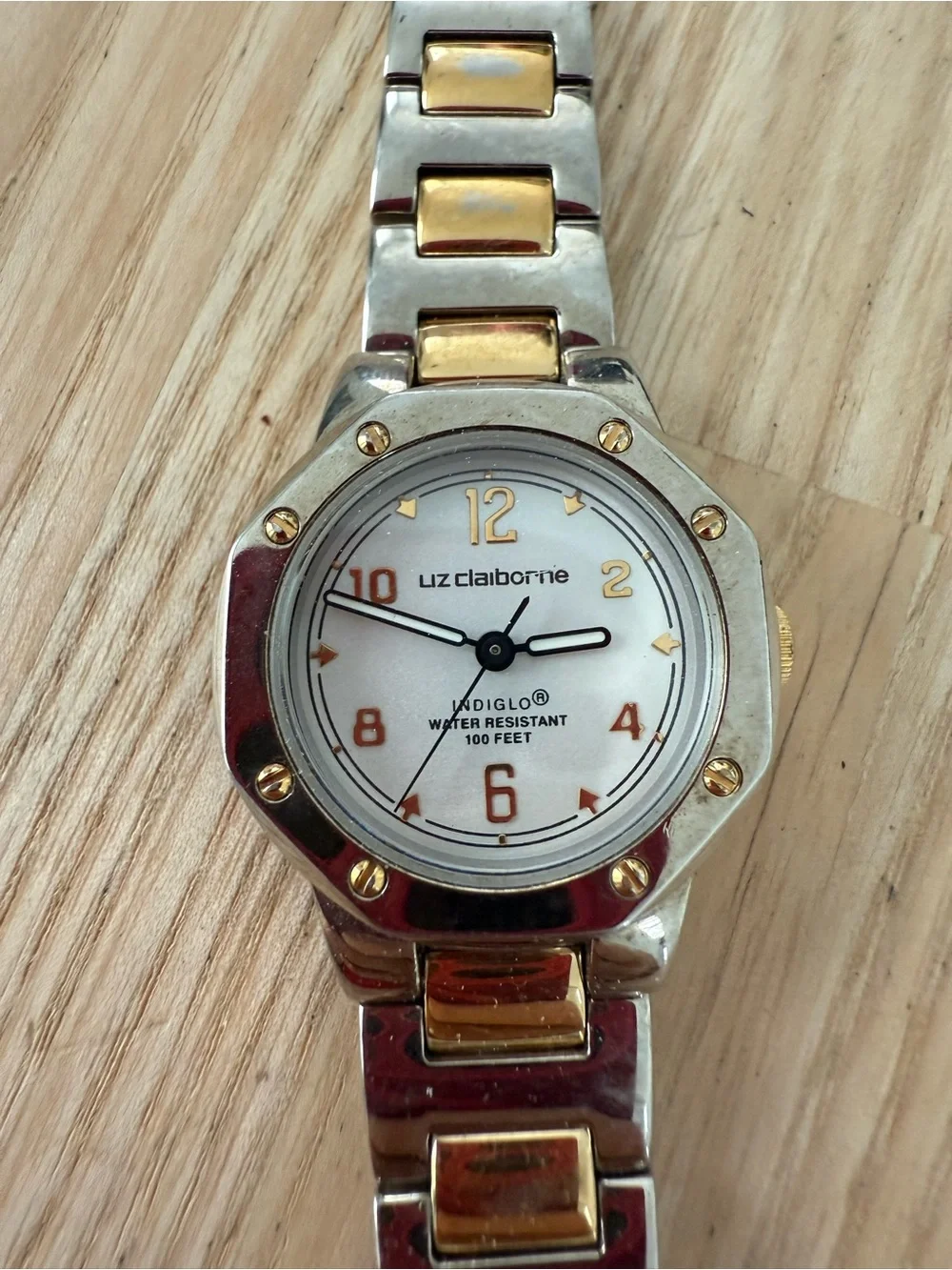 Liz Claiborne ladies two toned watch NEW BATTERY